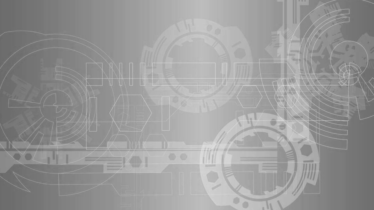 Abstract Image Gears Blueprint Style Black And White