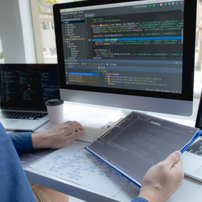 offer worker using a computer