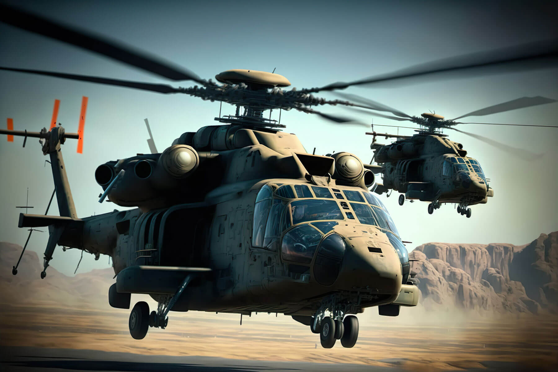Two Helicopters